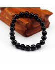 Bransoletka z paciorkami czakry mężczyzn 8mm z kamienia naturalnego Lava Rock tygrysie oko czarny onyks matowy Healing koraliki 