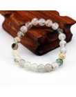 Bransoletka z paciorkami czakry mężczyzn 8mm z kamienia naturalnego Lava Rock tygrysie oko czarny onyks matowy Healing koraliki 