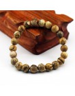 Bransoletka z paciorkami czakry mężczyzn 8mm z kamienia naturalnego Lava Rock tygrysie oko czarny onyks matowy Healing koraliki 