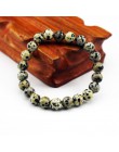 Bransoletka z paciorkami czakry mężczyzn 8mm z kamienia naturalnego Lava Rock tygrysie oko czarny onyks matowy Healing koraliki 