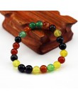 Bransoletka z paciorkami czakry mężczyzn 8mm z kamienia naturalnego Lava Rock tygrysie oko czarny onyks matowy Healing koraliki 