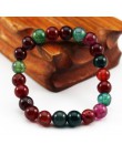 Bransoletka z paciorkami czakry mężczyzn 8mm z kamienia naturalnego Lava Rock tygrysie oko czarny onyks matowy Healing koraliki 