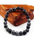 Bransoletka z paciorkami czakry mężczyzn 8mm z kamienia naturalnego Lava Rock tygrysie oko czarny onyks matowy Healing koraliki 