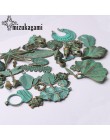 1 paczka/partia losowo mieszane Retro Verdigris patyna Plated stop cynkowy zielony Charms zawieszki dla DIY tworzenia biżuterii 