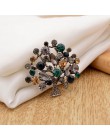 Cindy xiang kolorowe Rhinestone drzewo broszki dla kobiet 2 kolory dostępne moda w stylu Vintage elegancka broszka Pin płaszcz b