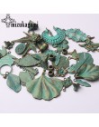 1 paczka/partia losowo mieszane Retro Verdigris patyna Plated stop cynkowy zielony Charms zawieszki dla DIY tworzenia biżuterii 