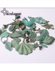 1 paczka/partia losowo mieszane Retro Verdigris patyna Plated stop cynkowy zielony Charms zawieszki dla DIY tworzenia biżuterii 