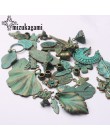 1 paczka/partia losowo mieszane Retro Verdigris patyna Plated stop cynkowy zielony Charms zawieszki dla DIY tworzenia biżuterii 