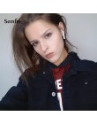 Kurtka Semfri kobiety czarna kurtka dżinsowa zimowe dżinsy płaszcz Casual Harajuku Streetwear kobiece dżinsy Vintage płaszcz Dro