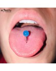 10 sztuk/zestaw Luminous Glow akrylowe pierścienie języka Stud sutek Piercing sztanga bary moda Punk biżuteria do ciała dla kobi