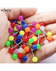 10 sztuk/zestaw Luminous Glow akrylowe pierścienie języka Stud sutek Piercing sztanga bary moda Punk biżuteria do ciała dla kobi