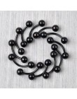 5 sztuk/partia czarny ze stali nierdzewnej brwi pępka brzuch wargi Labret Bar język kolczyk w nosie Tragus Ear piercing sztanga.