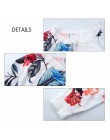 Drukuj Bomber Jacket Women Flowers Zipper Up płaszcz retro wiosna 2019 lato z długim rękawem podstawowe Plus rozmiar krótkie kur