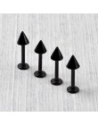 5 sztuk/partia czarny ze stali nierdzewnej brwi pępka brzuch wargi Labret Bar język kolczyk w nosie Tragus Ear piercing sztanga.
