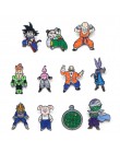 V128 Cartoon Dragon Ball szpilki metalowe emaliowane szpilki i broszki modna, z klapami Pin torby plecak odznaka kolekcja prezen