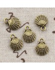 10szt Charms dwustronna urocza muszla 13x10mm antyczne wykonanie wisiorek fit, Vintage tybetański brąz, ręcznie robiona biżuteri