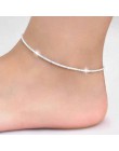 Kobiety podwójne łańcuszek na kostkę Cavigliere kolor srebrny łańcuch De pied kostki bransoletki Feminina Enkelbandje obrączki b