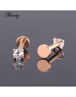 1pc stal chirurgiczna cyrkon Gem chrząstka ucha Tragus Helix Piercing Labret Lip szpilki pierścień wewnętrznie wątek 16g biżuter