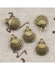 10szt Charms dwustronna urocza muszla 13x10mm antyczne wykonanie wisiorek fit, Vintage tybetański brąz, ręcznie robiona biżuteri