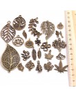 20 sztuk w stylu Vintage Metal Mix rozmiar/styl liść kwiat Charms roślin wisiorek dla tworzenia biżuterii ręcznie robiona biżute