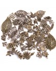 20 sztuk w stylu Vintage Metal Mix rozmiar/styl liść kwiat Charms roślin wisiorek dla tworzenia biżuterii ręcznie robiona biżute