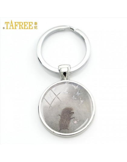 TAFREE jeżyk we mgle Cartoon brelok z miejscem na zdjęcie dla mężczyzn kobiety Handmade moda брелок breloczek do kluczy holder b