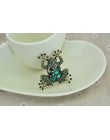 CINDY XIANG Crystal Frog broszki dla kobiet kolor zielony broszka ze zwierzęciem luksusowa biżuteria w stylu Vintage akcesoria d