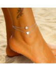 EN Barefoot Beach podwójny haczyk tassel bransoletka anklet biżuteria na stopy anklet toe bransoletki na kostki obrączki kobieta