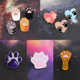 Dog Cat Claw Series broszka Cute Toe Bean Team serce Paw Print porozmawiaj z łapą emalia Pin plecak denim Badge prezenty dla prz