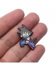V128 Cartoon Dragon Ball szpilki metalowe emaliowane szpilki i broszki modna, z klapami Pin torby plecak odznaka kolekcja prezen