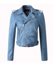 New Arrival 2020 marka zima jesień skóra motocyklowa kurtki żółta skórzana kurtka kobiety płaszcz skórzany slim kurtka PU skóra