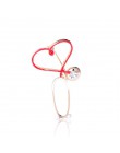 Blucome miedzi Love Heart stetoskop broszki dla kobiet mężczyzn lekarz pielęgniarka medyczne broszka przypinany kołnierz odznaka