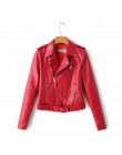 New Arrival 2020 marka zima jesień skóra motocyklowa kurtki żółta skórzana kurtka kobiety płaszcz skórzany slim kurtka PU skóra