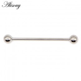 1PC 1.6*38mm długi ze stali nierdzewnej przemysłowe Piercing chrząstka ucha wtyczka tunel biżuteria kolczyk prosto ucha biżuteri