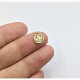 Eruifa 20 sztuk 8mm Mini monety złoty/posrebrzane wisiorek ze stopu cynku wisiorek biżuteria naszyjnik diy bransoletka kolczyki 