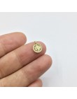 Eruifa 20 sztuk 8mm Mini monety złoty/posrebrzane wisiorek ze stopu cynku wisiorek biżuteria naszyjnik diy bransoletka kolczyki 