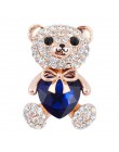 Cindy xiang 3 kolory wybierz duże kryształowe serce niedźwiedź broszka słodkie zwierząt szpilki i broszki dla kobiet elegancki p