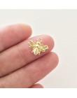 Eruifa 20 sztuk 13*12mm Mini wisiorki pszczoła naszyjnik ze stopu cynku, kolczyki bransoletka biżuteria DIY handmade 2 kolory