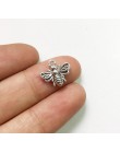 Eruifa 20 sztuk 13*12mm Mini wisiorki pszczoła naszyjnik ze stopu cynku, kolczyki bransoletka biżuteria DIY handmade 2 kolory