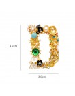 Cindy xiang styl barokowy perła litera z cyrkonią broszka alfabet broszki dla kobiet spersonalizowany projekt A S D M R G dobry 