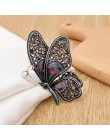 Cindy xiang Rhinestone duże motylkowe broszki dla kobiet eleganckie kolorowe owady szpilki Vintage Fashion piękne szpilki dobry 