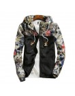 Drukuj Bomber Jacket Women Flowers Zipper Up płaszcz retro wiosna 2019 lato z długim rękawem podstawowe Plus rozmiar krótkie kur