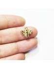 Eruifa 20 sztuk 13*12mm Mini wisiorki pszczoła naszyjnik ze stopu cynku, kolczyki bransoletka biżuteria DIY handmade 2 kolory
