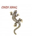 Cindy xiang 2 kolory dostępne Rhinestone jaszczurka broszki Vintage broszka ze zwierzęciem pełna wstawką z kryształu górskiego g