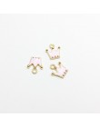 30 sztuk/paczka 11*12mm złoty kolor Tone Charm zawieszki aluminiowe emalia Charms dla DIY tworzenia biżuterii
