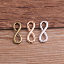 PULCHRITUDE 30 sztuk 8*23mm nieskończoność Symbol złącza trzy kolory Plated wisiorki tworzenia biżuterii DIY Handmade Craft