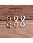 PULCHRITUDE 30 sztuk 8*23mm nieskończoność Symbol złącza trzy kolory Plated wisiorki tworzenia biżuterii DIY Handmade Craft