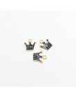 30 sztuk/paczka 11*12mm złoty kolor Tone Charm zawieszki aluminiowe emalia Charms dla DIY tworzenia biżuterii
