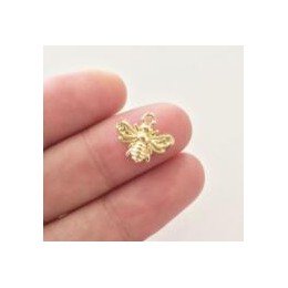 Eruifa 20 sztuk 13*12mm Mini wisiorki pszczoła naszyjnik ze stopu cynku, kolczyki bransoletka biżuteria DIY handmade 2 kolory