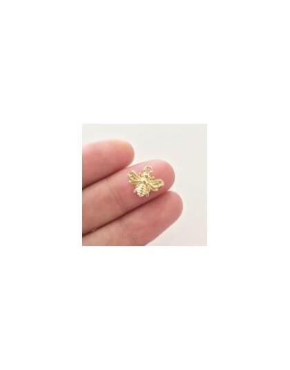 Eruifa 20 sztuk 13*12mm Mini wisiorki pszczoła naszyjnik ze stopu cynku, kolczyki bransoletka biżuteria DIY handmade 2 kolory